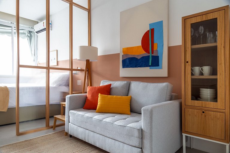 CurtaIpanema: Studio com estilo a 3min da praia