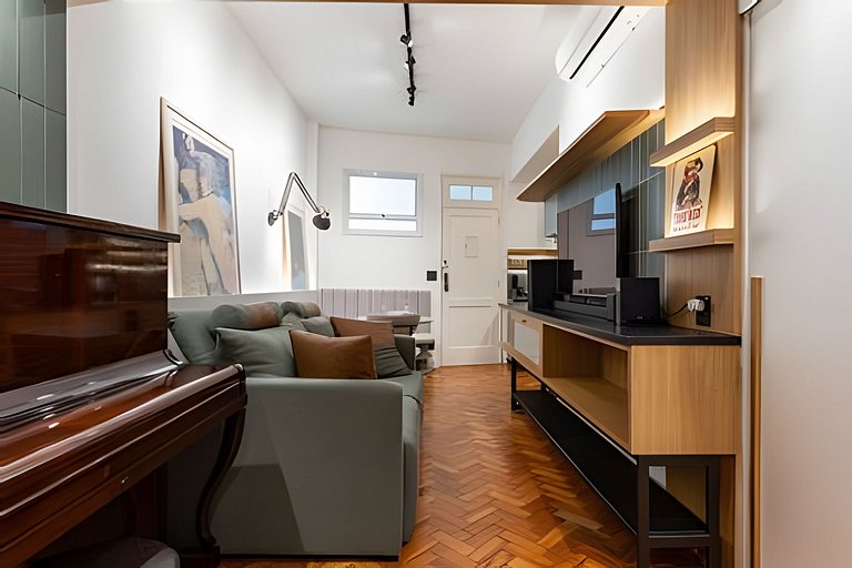 CurtaLeblon:Studio lindo entre a praia e a Lagoa