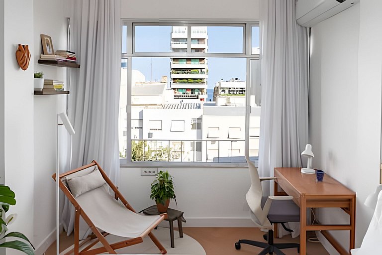 CurtaIpanema: Studio encantador c/vista para o mar